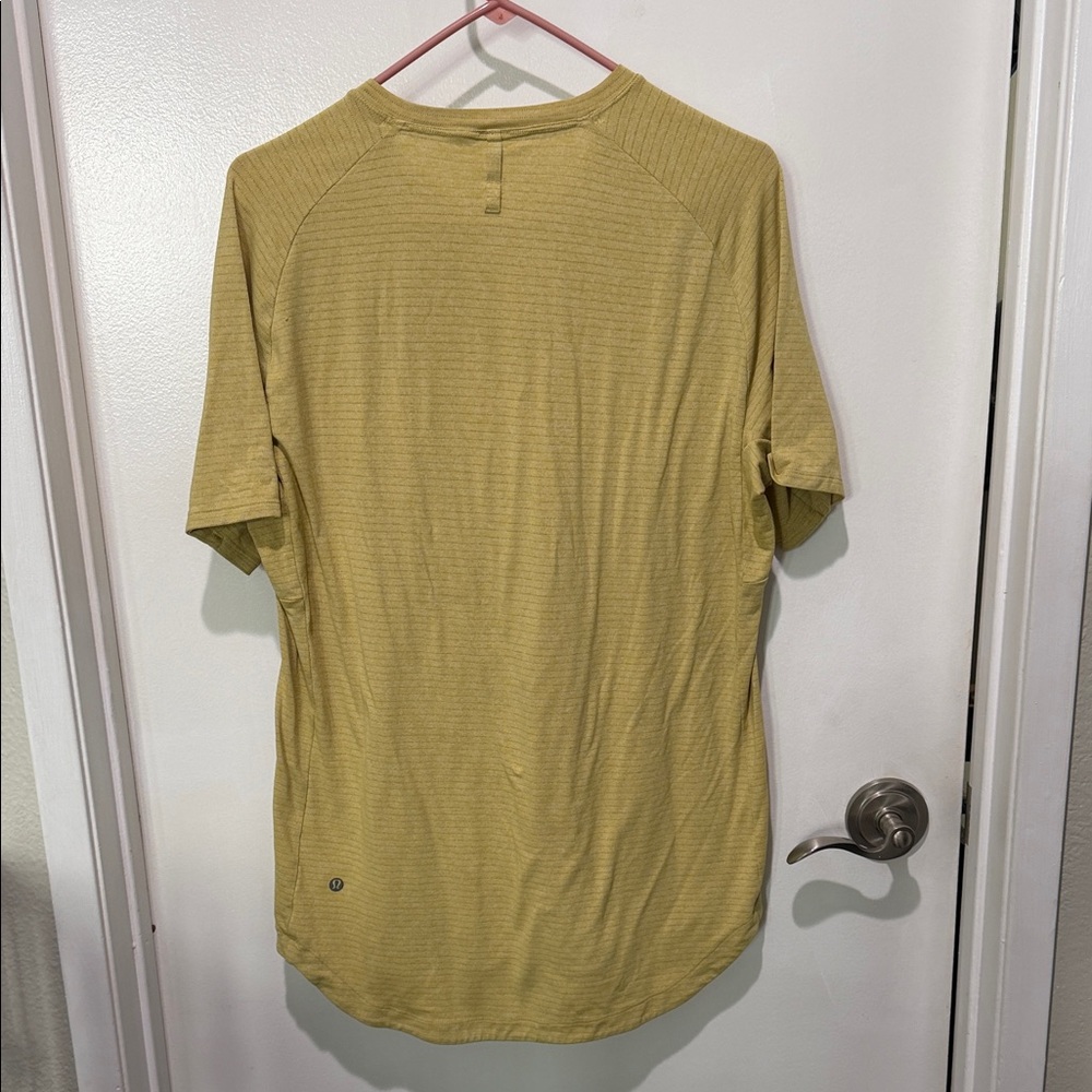 Lululemon Men's Yellow Shirt